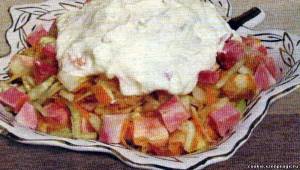 Салат с ветчиной
