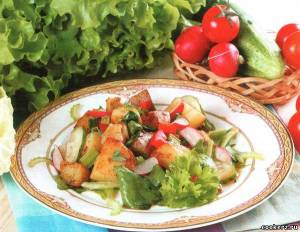 Фото Картофельный салат с редисом